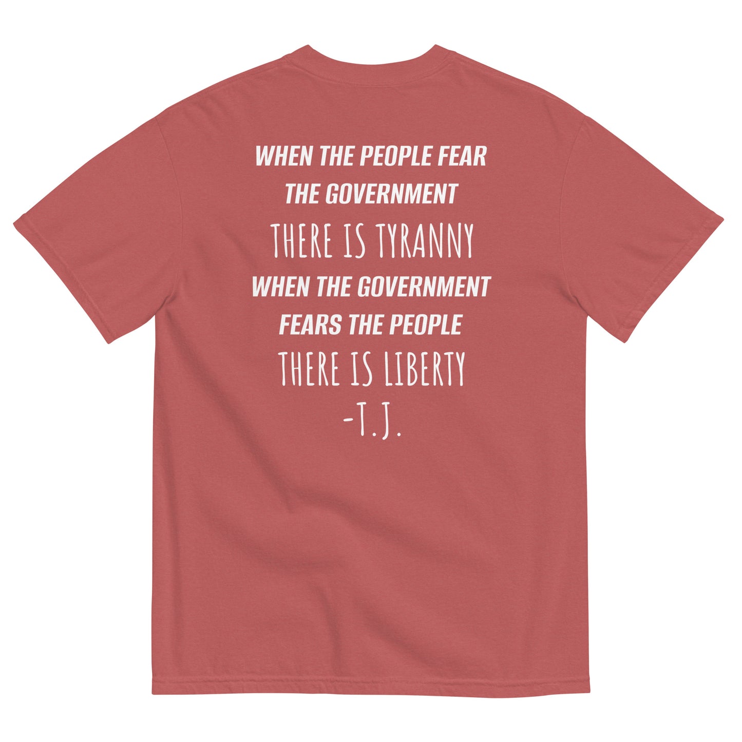 Liberty vs Tyranny TRP Premium Garment-dyed Heavyweight T-shirt